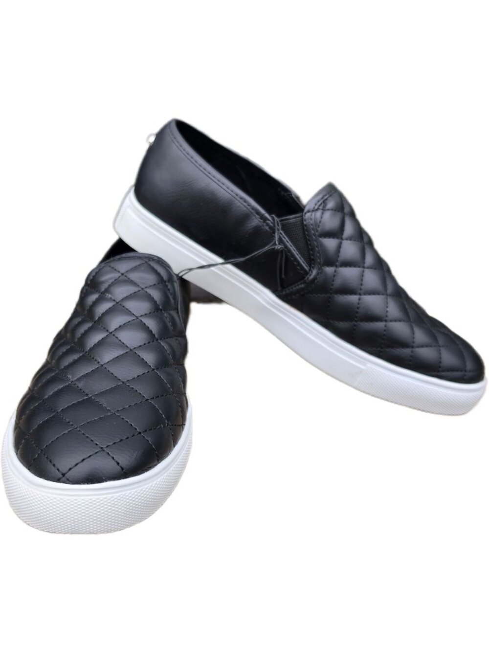 Steve Madden Electric Black Quilted Slip On Sneaker 9M
